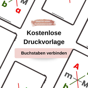 Kostenlose Druckvorlage: Buchstaben verbinden – Groß- und Kleinbuchstaben zuordnen